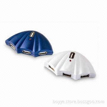 4-port USB 2.0 Hubs with Super Stylish Design, Measuring 90 x 55 x 21mm, Ideal as Cute Gifts